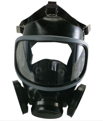 MSA 471298 Ultra-Twin Black Hycar Full-Facepiece Respirator - Small