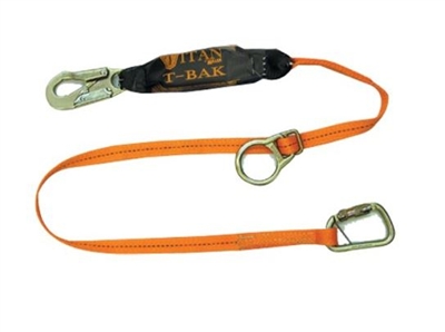 Titan T6111TB-Z7/6FTAF Single Leg T-Bak Shock-Absorbing Lanyard