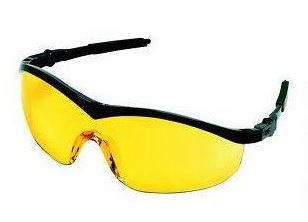 Crews ST114 Storm Safety Glasses - Amber Lens Black Frame