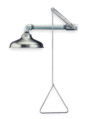 Guardian Equipment G1643SSH Horizontal-Mount Emergency Shower - Stainless Steel Showerhead