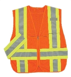 2W International DS325C-2 Class 2 Orange Mesh Safety Vest