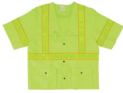 2W International S8148C-3 Green Class 3 Safety Vest