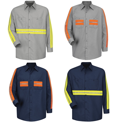 Red Kap SP14 Enhanced Visibility Long Sleeve Work Shirt