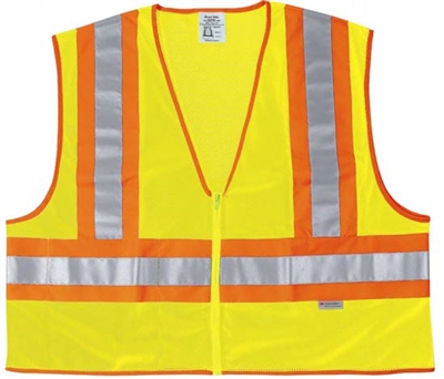 MCR WCCL2L Fluorescent Lime Luminator Vest